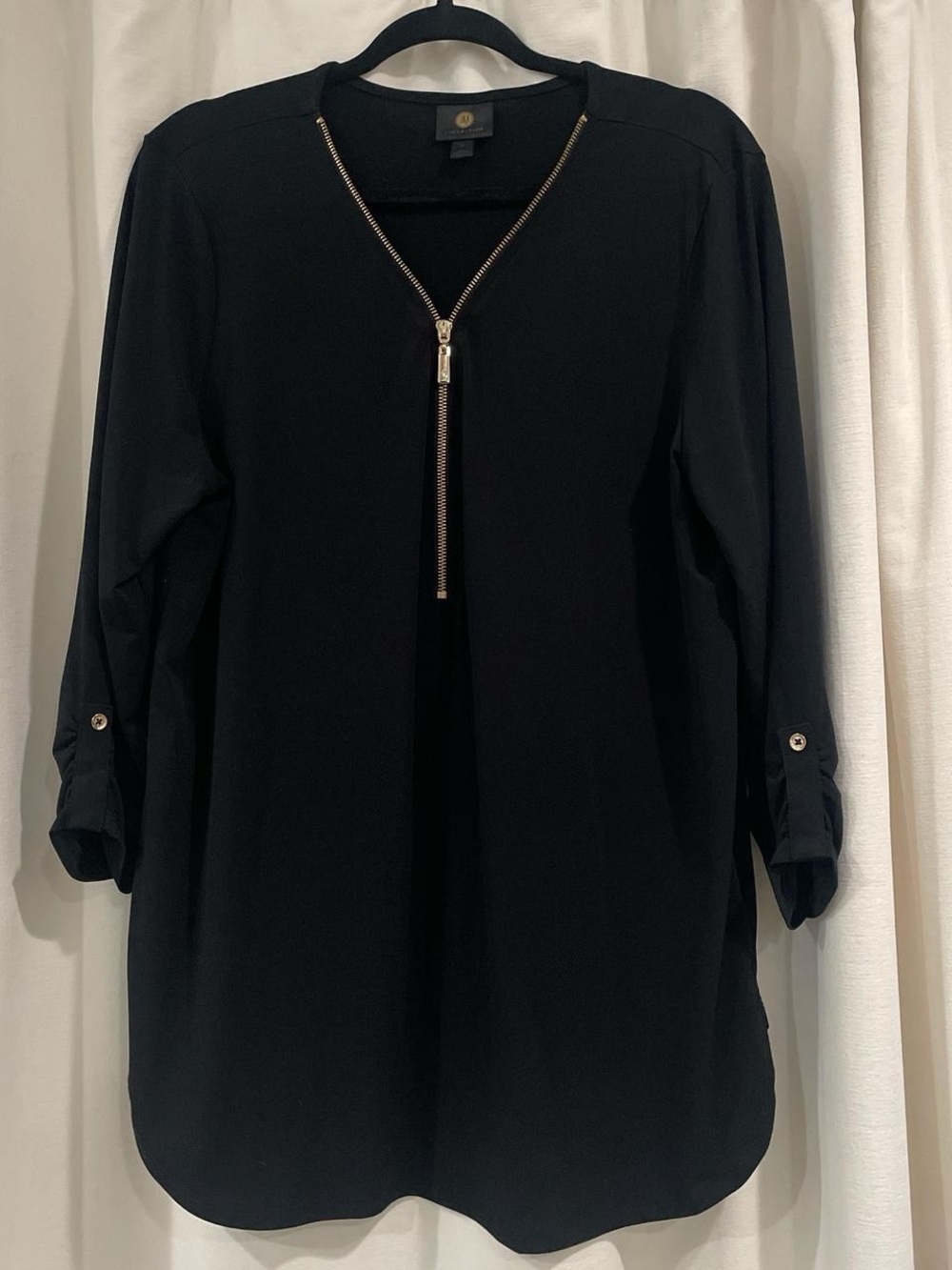 Black Zip-Front Women's Dress